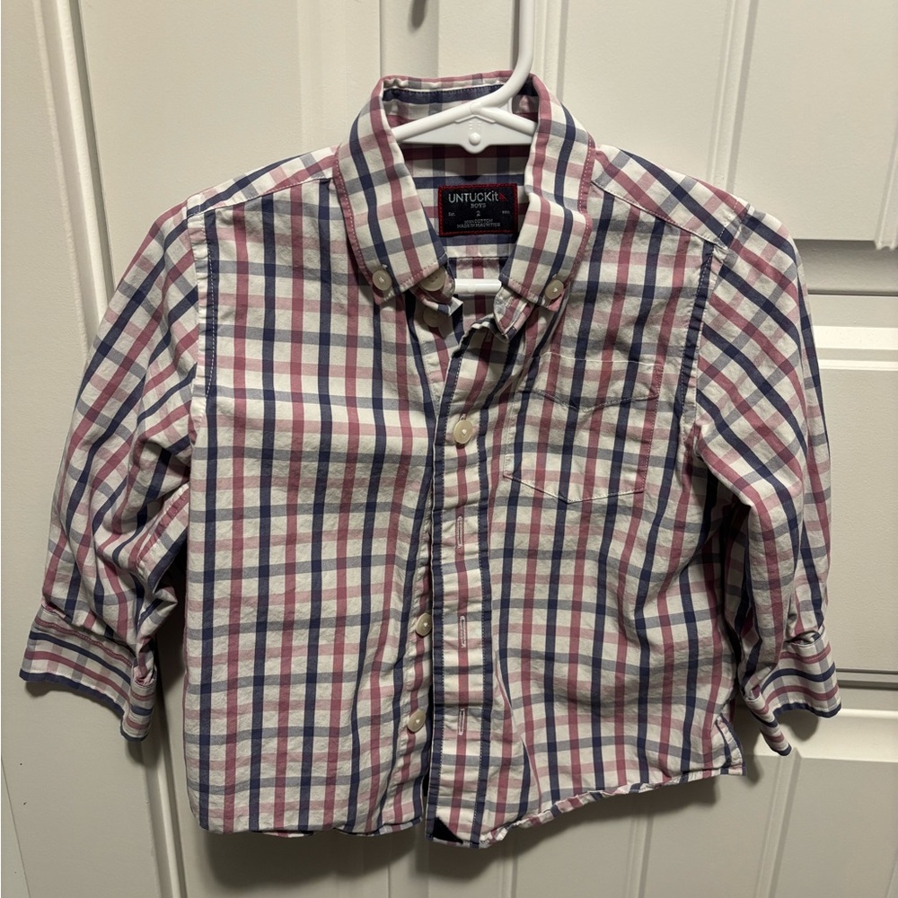 UNTUCKit Kids Checkered Button-Down Shirt